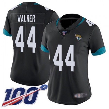 Nike Jaguars #44 Travon Walker Black Team Color Women's Stitched NFL 100th Season Vapor Untouchable Limited Jersey