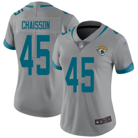 Nike Jaguars #45 K'Lavon Chaisson Silver Women's Stitched NFL Limited Inverted Legend Jersey