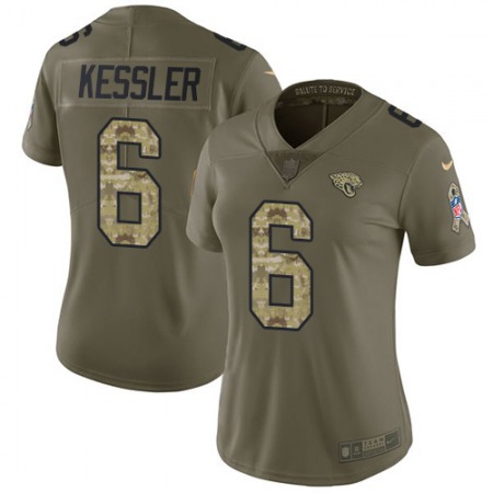 Nike Jaguars #6 Cody Kessler Olive/Camo Women's Stitched NFL Limited 2017 Salute to Service Jersey