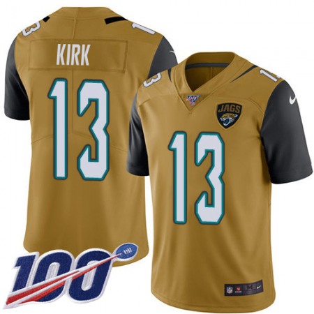 Nike Jaguars #13 Christian Kirk Gold Youth Stitched NFL Limited Rush 100th Season Jersey