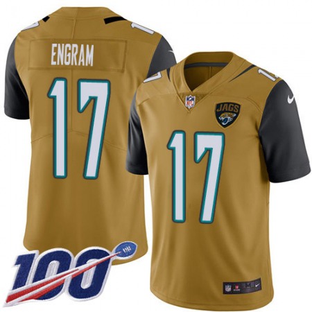 Nike Jaguars #17 Evan Engram Gold Youth Stitched NFL Limited Rush 100th Season Jersey