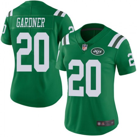 Nike Jets #20 Ahmad Sauce Gardner Green Women's Stitched NFL Limited Rush Jersey