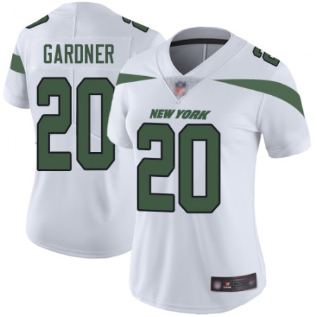 Nike Jets #20 Ahmad Sauce Gardner White Women's Stitched NFL Vapor Untouchable Limited Jersey