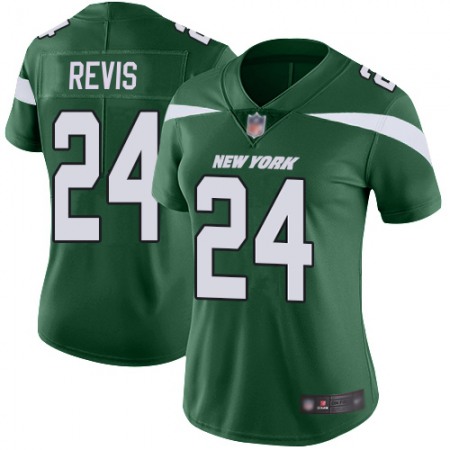 Nike Jets #24 Darrelle Revis Green Team Color Women's Stitched NFL Vapor Untouchable Limited Jersey