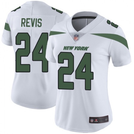 Nike Jets #24 Darrelle Revis White Women's Stitched NFL Vapor Untouchable Limited Jersey