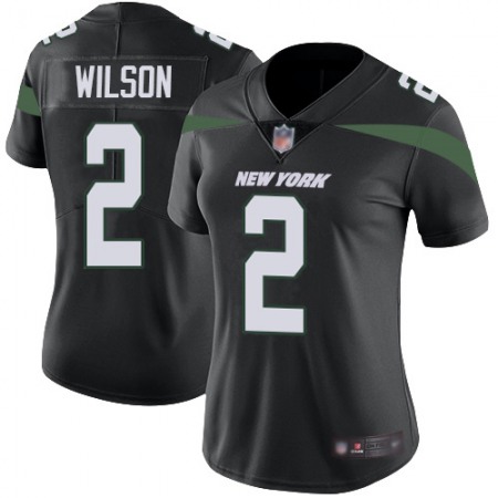Nike Jets #2 Zach Wilson Black Alternate Women's Stitched NFL Vapor Untouchable Limited Jersey