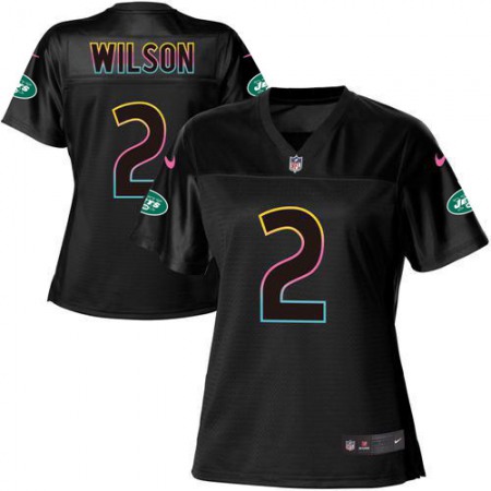 Nike Jets #2 Zach Wilson Black Women's NFL Fashion Game Jersey