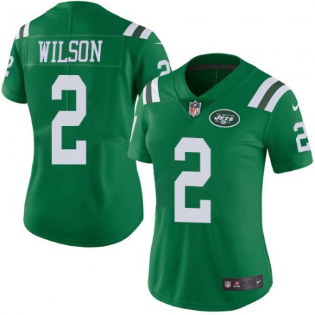 Nike Jets #2 Zach Wilson Green Women's Stitched NFL Limited Rush Jersey