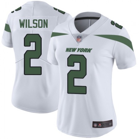 Nike Jets #2 Zach Wilson White Women's Stitched NFL Vapor Untouchable Limited Jersey