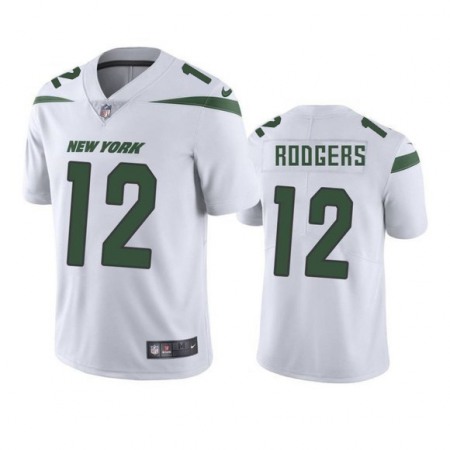 Nike Jets #12 Aaron Rodgers White Youth Stitched NFL Vapor Untouchable Limited Jersey