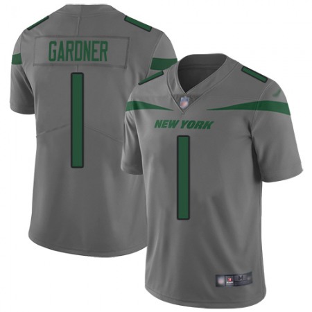 Nike Jets #1 Ahmad Sauce Gardner Gray Youth Stitched NFL Limited Inverted Legend Jersey