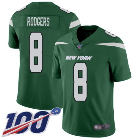 Nike Jets #8 Aaron Rodgers Green Team Color Youth Stitched NFL 100th Season Vapor Untouchable Limited Jersey
