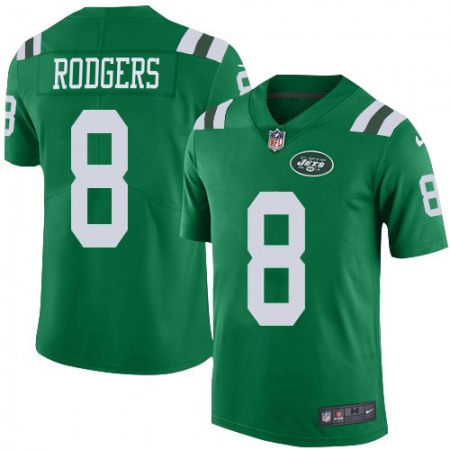 Nike Jets #8 Aaron Rodgers Green Youth Stitched NFL Elite Rush Jersey