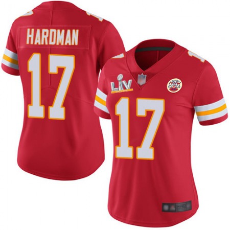 Nike Chiefs #17 Mecole Hardman Red Team Color Women's Super Bowl LV Bound Stitched NFL Vapor Untouchable Limited Jersey