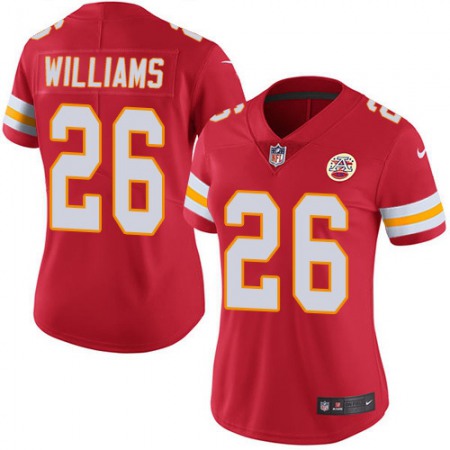 Nike Chiefs #26 Damien Williams Red Team Color Women's Stitched NFL Vapor Untouchable Limited Jersey