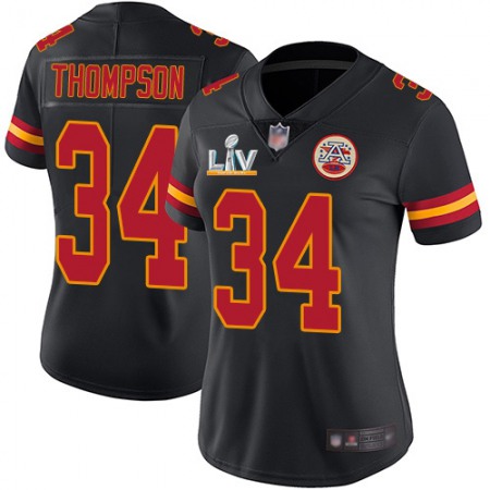 Nike Chiefs #34 Darwin Thompson Black Women's Super Bowl LV Bound Stitched NFL Limited Rush Jersey