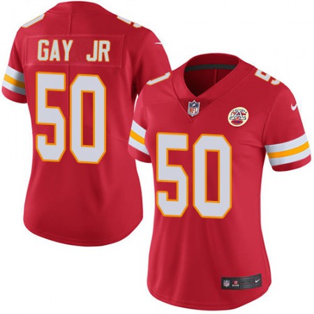 Nike Chiefs #50 Willie Gay Jr. Red Team Color Women's Stitched NFL Vapor Untouchable Limited Jersey