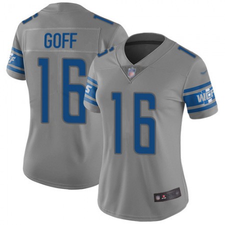 Detroit Lions #16 Jared Goff Gray Women's Stitched NFL Limited Inverted Legend Jersey