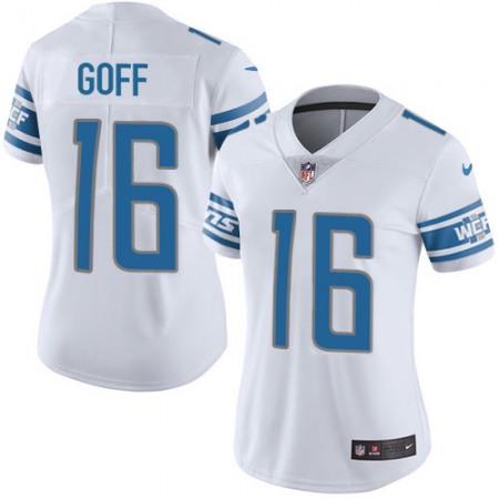 Detroit Lions #16 Jared Goff White Women's Stitched NFL Vapor Untouchable Limited Jersey
