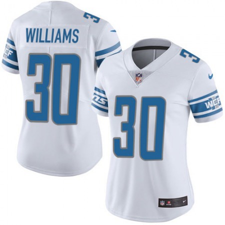 Nike Lions #30 Jamaal Williams White Women's Stitched NFL Vapor Untouchable Limited Jersey