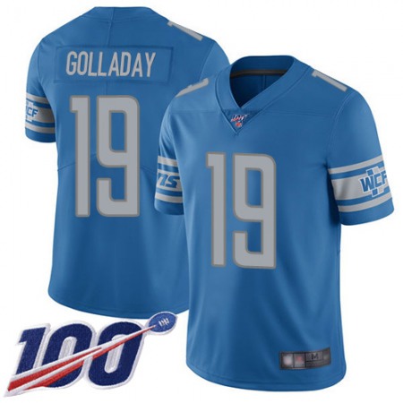 Nike Lions #19 Kenny Golladay Blue Team Color Youth Stitched NFL 100th Season Vapor Limited Jersey