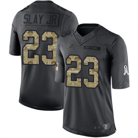 Nike Lions #23 Darius Slay Jr Black Youth Stitched NFL Limited 2016 Salute to Service Jersey