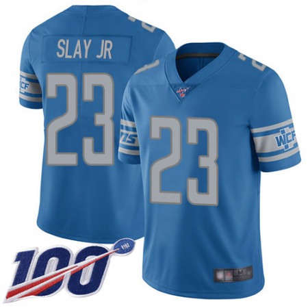Nike Lions #23 Darius Slay Jr Blue Team Color Youth Stitched NFL 100th Season Vapor Limited Jersey
