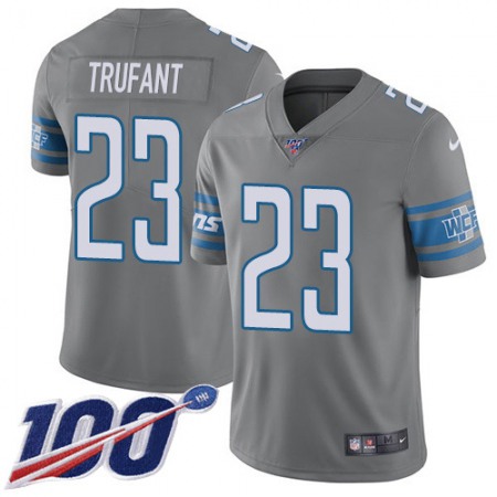 Nike Lions #23 Desmond Trufant Gray Youth Stitched NFL Limited Rush 100th Season Jersey