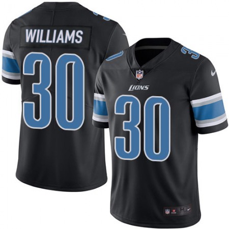 Nike Lions #30 Jamaal Williams Black Youth Stitched NFL Limited Rush Jersey