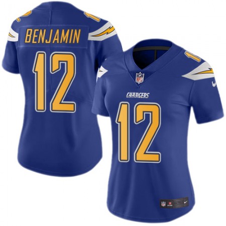 Nike Chargers #12 Travis Benjamin Electric Blue Women's Stitched NFL Limited Rush Jersey
