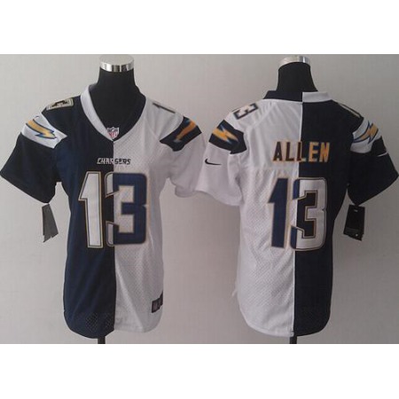 Nike Chargers #13 Keenan Allen Navy Blue/White Women's Stitched NFL Elite Split Jersey