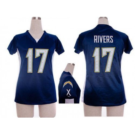 Nike Chargers #17 Philip Rivers Navy Blue Team Color Draft Him Name & Number Top Women's Stitched NFL Elite Jersey