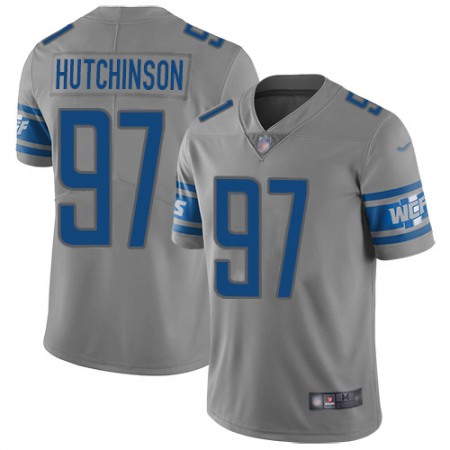 Nike Lions #97 Aidan Hutchinson Gray Youth Stitched NFL Limited Inverted Legend Jersey