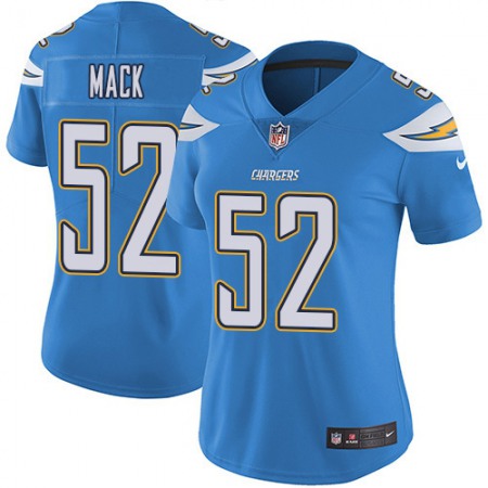 Nike Chargers #52 Khalil Mack Electric Blue Alternate Women's Stitched NFL Vapor Untouchable Limited Jersey