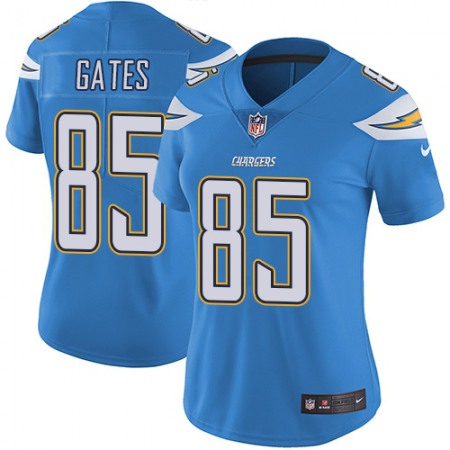 Nike Chargers #85 Antonio Gates Electric Blue Alternate Women's Stitched NFL Vapor Untouchable Limited Jersey