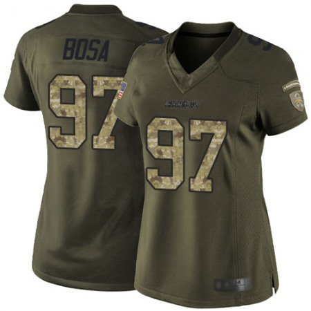 Nike Chargers #97 Joey Bosa Green Women's Stitched NFL Limited 2015 Salute to Service Jersey