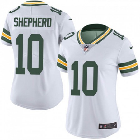 Nike Packers #10 Darrius Shepherd White Women's Stitched NFL Vapor Untouchable Limited Jersey