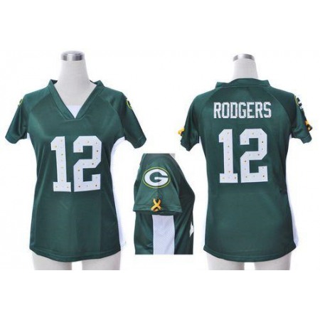 Nike Packers #12 Aaron Rodgers Green Team Color Draft Him Name & Number Top Women's Stitched NFL Elite Jersey
