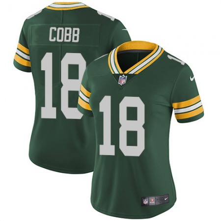 Nike Packers #18 Randall Cobb Green Team Color Women's Stitched NFL Vapor Untouchable Limited Jersey