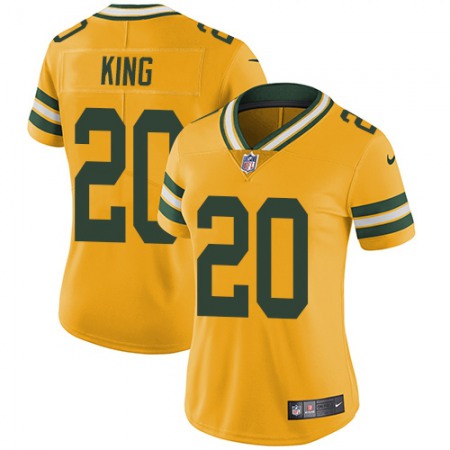 Nike Packers #20 Kevin King Yellow Women's Stitched NFL Limited Rush Jersey