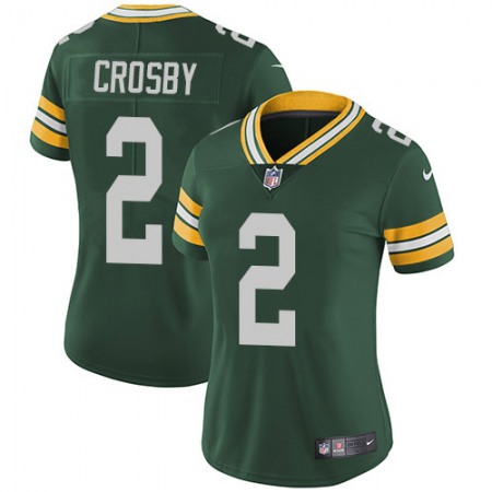 Nike Packers #2 Mason Crosby Green Team Color Women's Stitched NFL Vapor Untouchable Limited Jersey