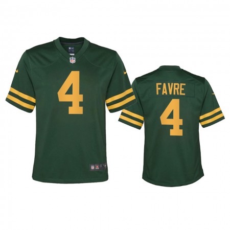 Green Bay Packers #4 Brett Favre Youth Nike Alternate Game Player NFL Jersey - Green
