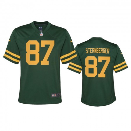 Green Bay Packers #87 Jace Sternberger Youth Nike Alternate Game Player NFL Jersey - Green