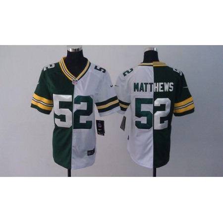 Nike Packers #52 Clay Matthews Green/White Women's Stitched NFL Elite Split Jersey