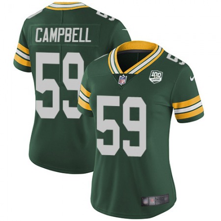 Nike Packers #59 De'Vondre Campbell Green Team Color Women's 100th Season Stitched NFL Vapor Untouchable Limited Jersey