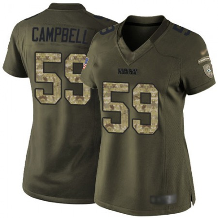 Nike Packers #59 De'Vondre Campbell Green Women's Stitched NFL Limited 2015 Salute to Service Jersey