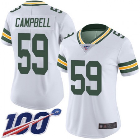 Nike Packers #59 De'Vondre Campbell White Women's Stitched NFL 100th Season Vapor Untouchable Limited Jersey