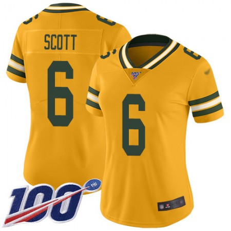 Nike Packers #6 JK Scott Yellow Women's Stitched NFL Limited Rush 100th Season Jersey