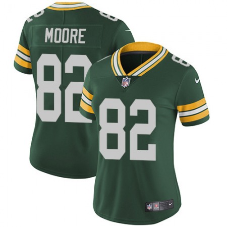 Nike Packers #82 J'Mon Moore Green Team Color Women's Stitched NFL Vapor Untouchable Limited Jersey