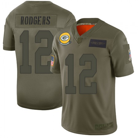 Nike Packers #12 Aaron Rodgers Camo Youth Stitched NFL Limited 2019 Salute to Service Jersey